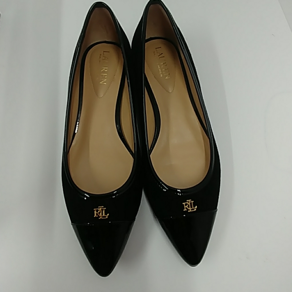 Ralph Lauren Helena Black/Black Flat Size 7 M